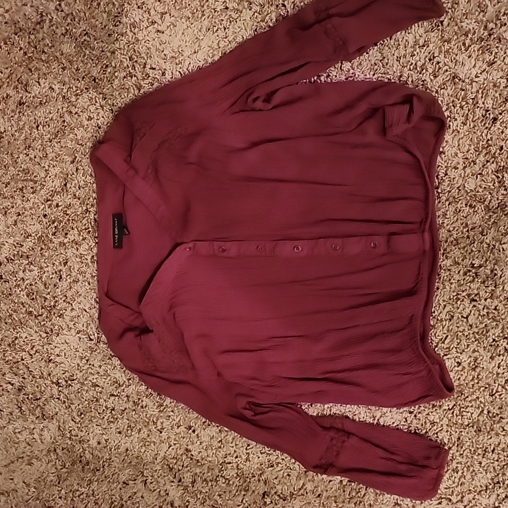 Lane Bryant Size 18/20, Maroon Blouse